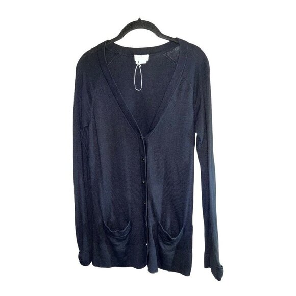 KATE SPADE NY Womens Black Cashmere Blend Knit Button Up Cardigan Sweater - Picture 2 of 11